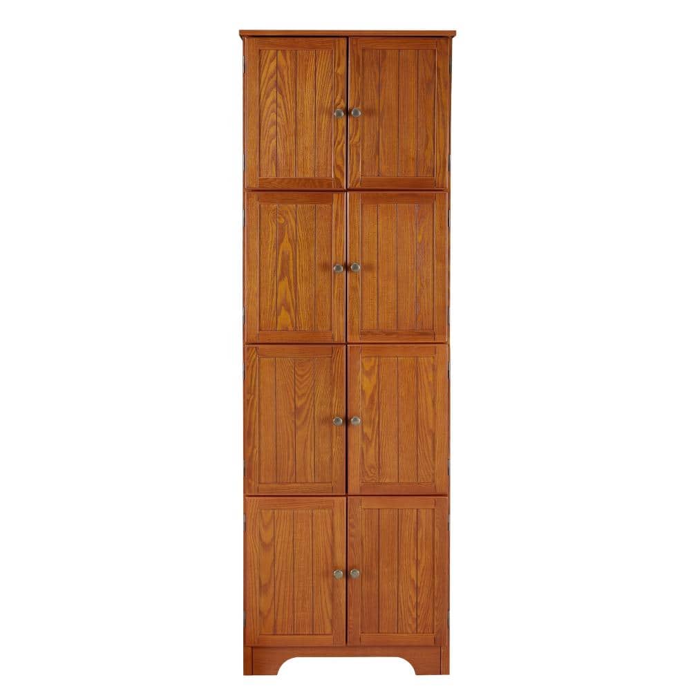 Oak 72.4 in. Accent Cabinet Office Storage Cabinet with 4 Shelves and 8 Doors, MDF durable construction price history on PriceWatchPro