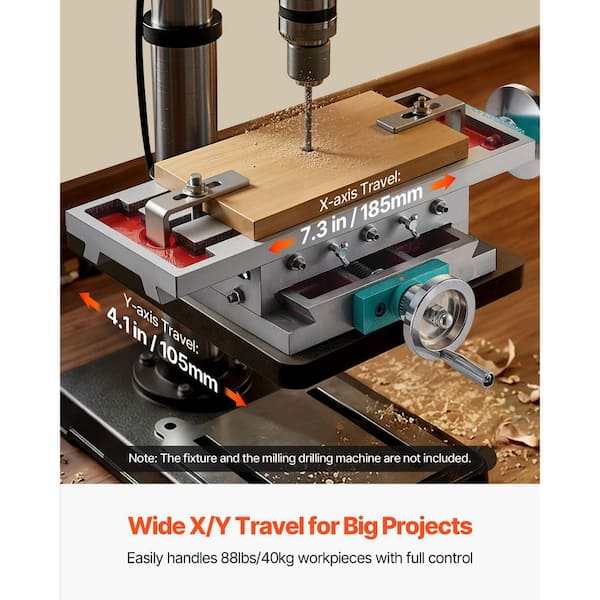 SKYSHALO Compound Milling Machine Work Table 17.7 in. x 6.7 in