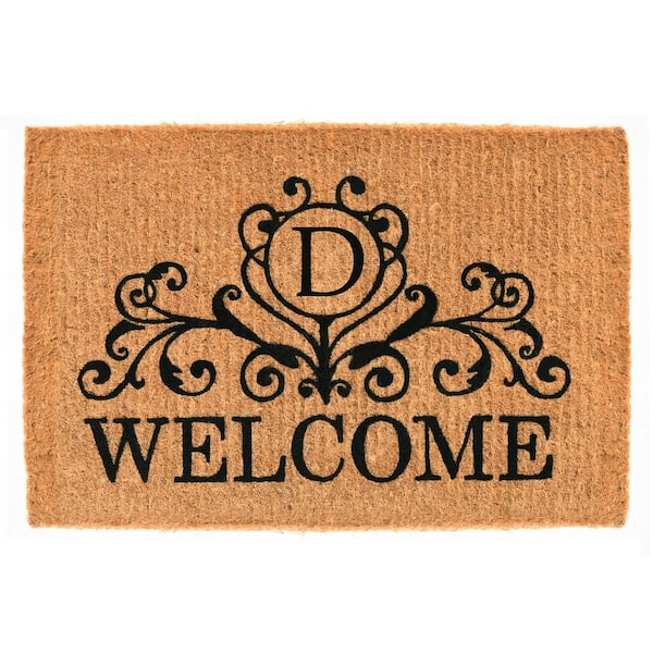 Kingston Welcome 36 in. x 72 in. Monogram D Door Mat
