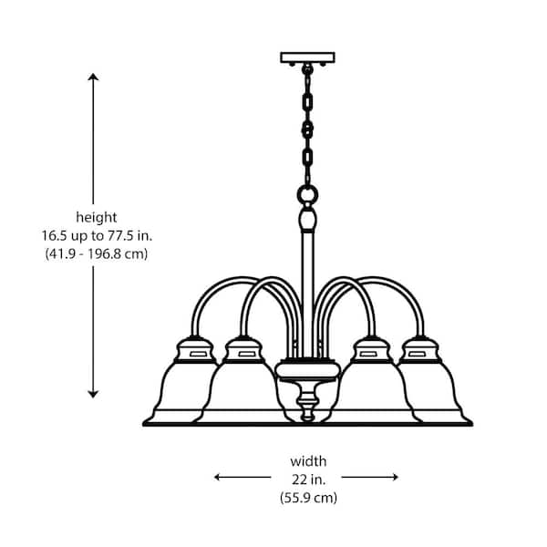 Bel Air Lighting 5-Light Brushed Nickel Down-Light