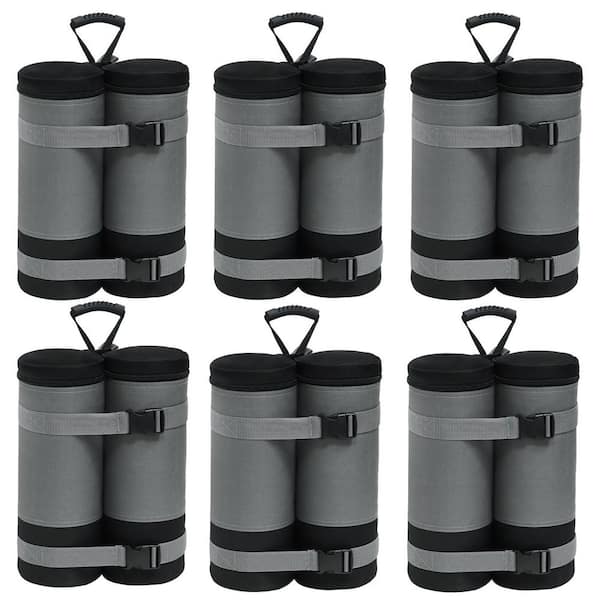 Heavy Duty Weight Bags Sandbag for Pop Up Canopy Tents, Gazebo Weights in Gray, 6-Pack