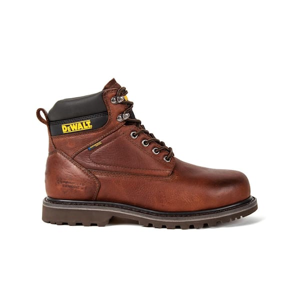 DEWALT Men's Axle Waterproof 6'' Work Boots - Soft Toe - Walnut Pitstop Size 9.5(M)