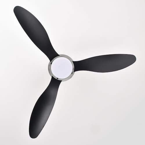 52 in. LED Modern Indoor Chrome ABS Blades Ceiling Fan with Lights and Remote Ceiling Fans With Lights
