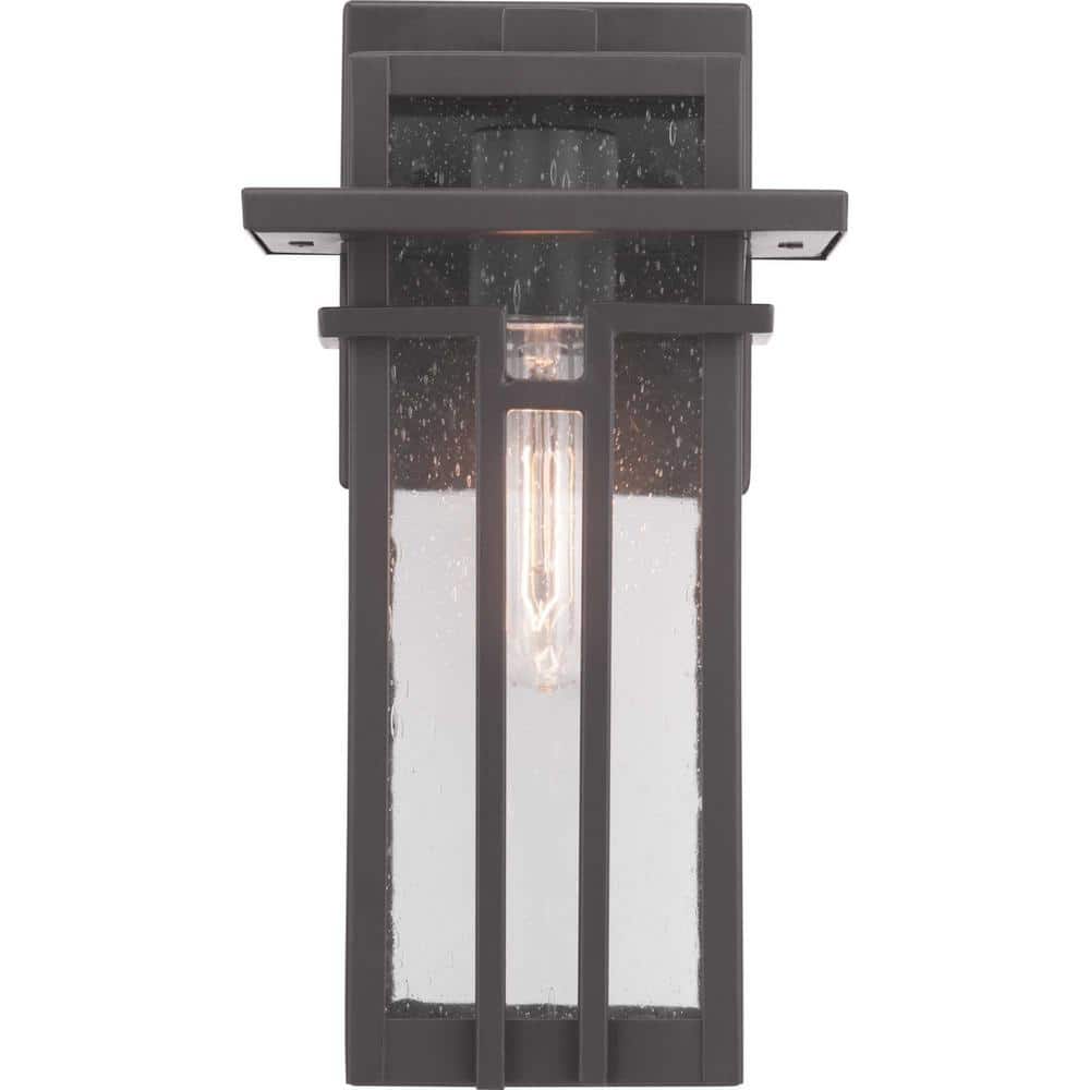 Antique Bronze Direct Wired Lantern Sconce with Clear Glass
