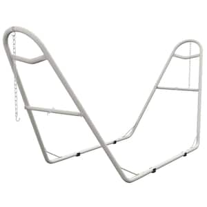 10 ft. Metal Portable Adjustable Hammock Stand, Weather Resistant, for 9-14 ft. Hammocks in White