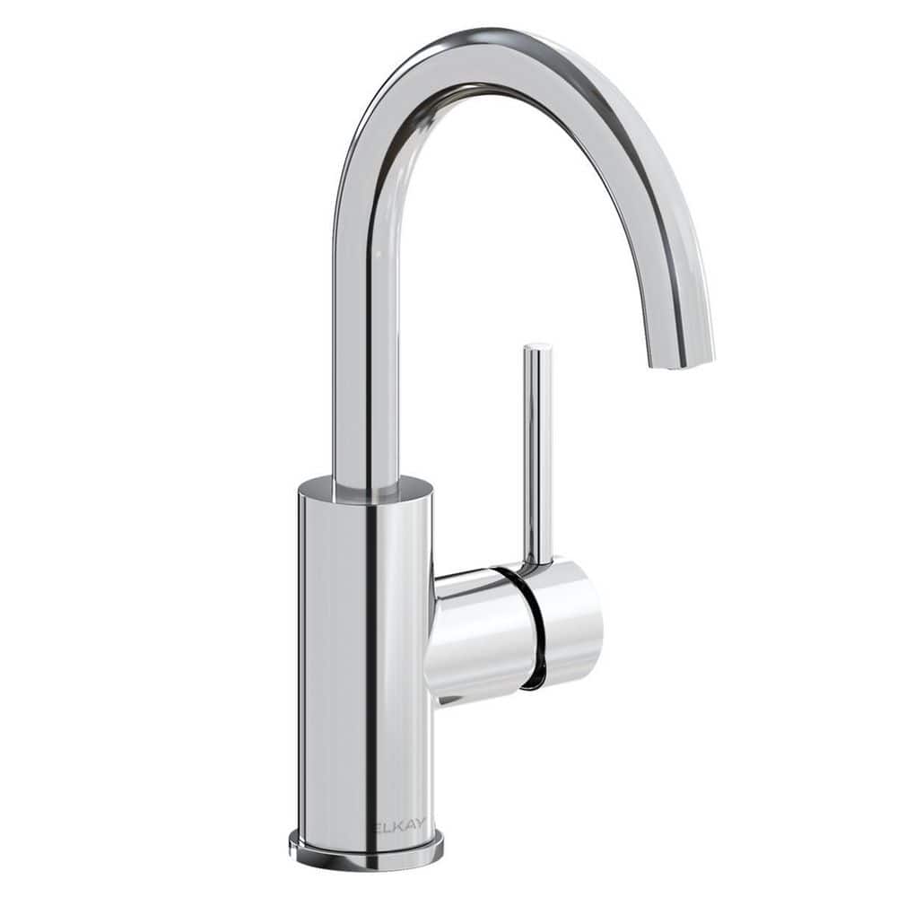 Elkay Avado Chrome Single Hole Bar Faucet with Pull-out Spray