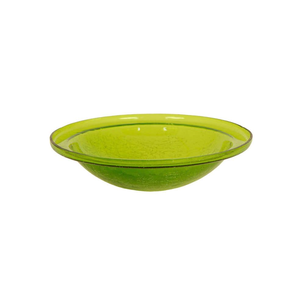 Reflective Crackle Glass Birdbath Bowl, 12.5 in. Dia Fern Green price history on PriceWatchPro
