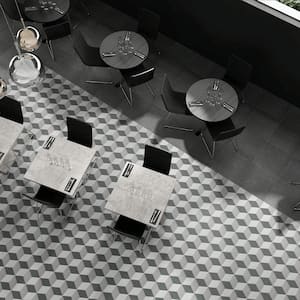 Traffic Hex 3D Grey 8-5/8 in. x 9-7/8 in. Porcelain Floor and Wall Tile (11.5 sq. ft./Case)