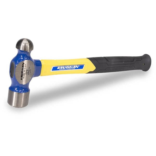 Vaughan 32 oz. Steel Ball Pein Hammer with 14 in. Fiberglass Handle