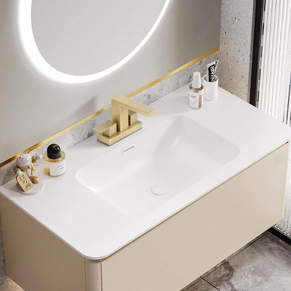Matte Black Stainless Steel Double Handle Centerset Bathroom Faucet