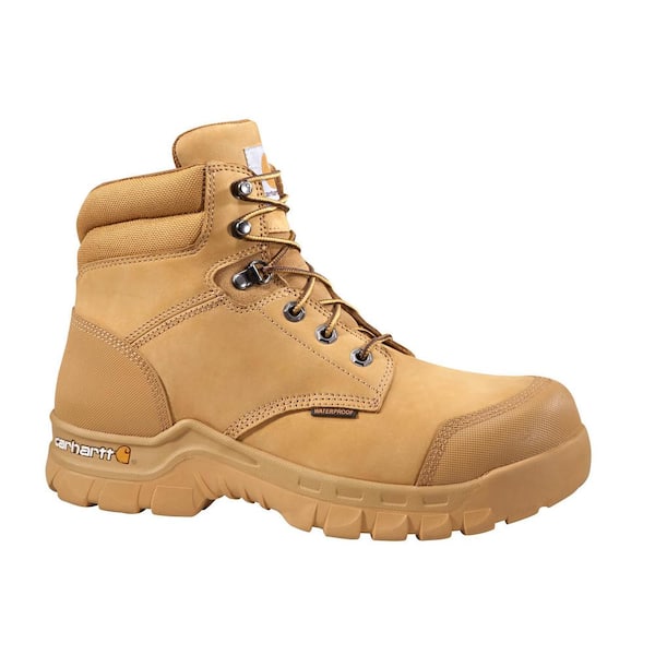 Soft Toe M Brown Size 12 Men'S Rugged Flex 6'' Work Boots 