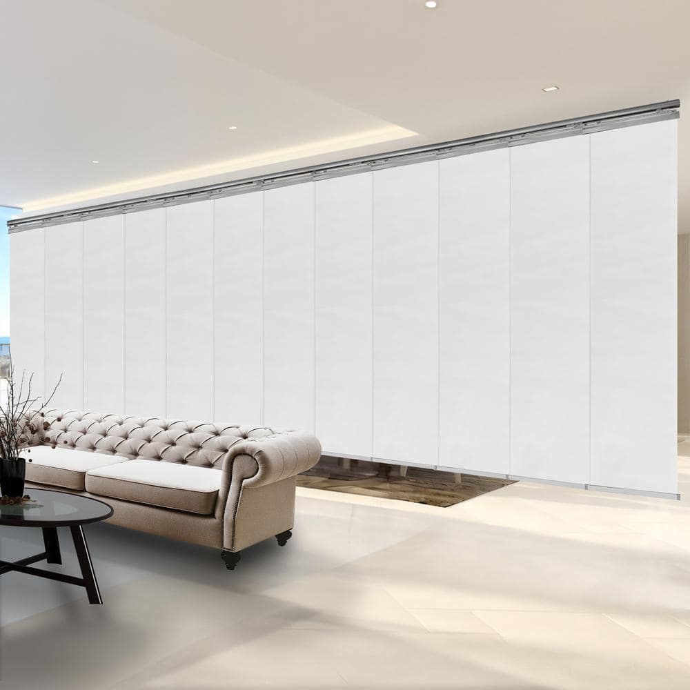 Crystal White 140 in. to 260 in. W x 94 in. L Adjustable 12-Panel, Satin Nickel Double Rail Panel Track w/23.5 in. Slate price history on PriceWatchPro