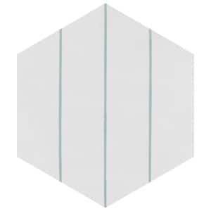 Porto Savona Hex Aqua 8-5/8 in. x 9-7/8 in. Porcelain Floor and Wall Take Home Tile Sample