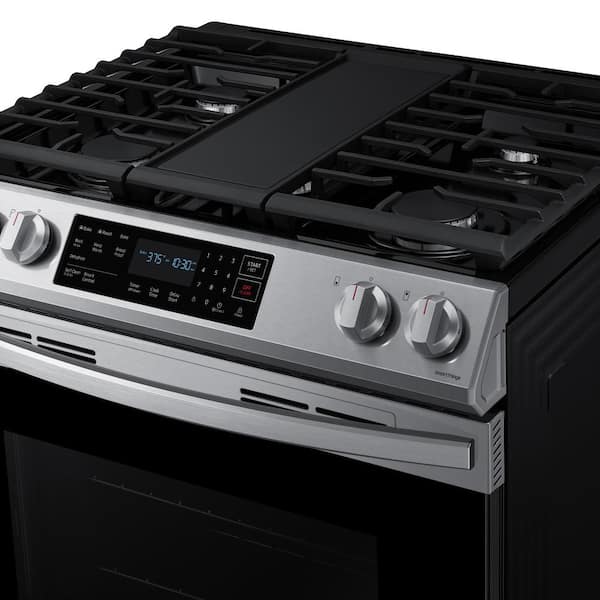 samsung slide in gas range with convection oven