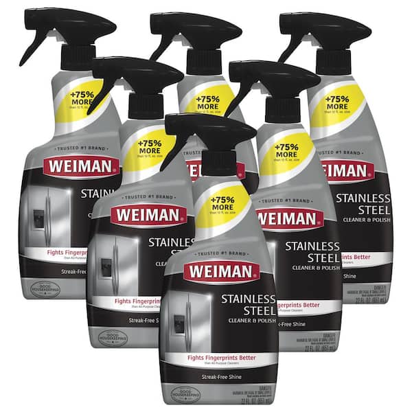 Weiman 22 oz. Stainless Steel Cleaner and Polish Spray (6-Pack)