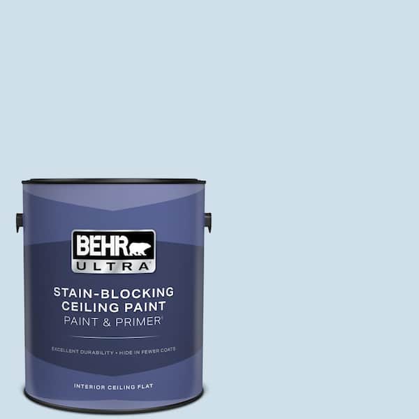 BEHR ULTRA 1 gal. #560A-1 Pale Sky Ceiling Flat Interior Paint and Primer