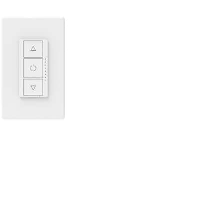 Candex 300-Watt Single-Pole or 3-Way Push Button Control Style LED Bulb Smart Dimmer Switch with Cover Plates, White
