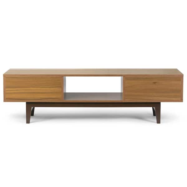 Dageraad rijk Schiereiland Glamour Home Alvin 63 in. Walnut and White Engineered Wood TV Stand with 2  Drawer Fits TVs Up to 107 in. with Cable Management-GHTVS-1260 - The Home  Depot