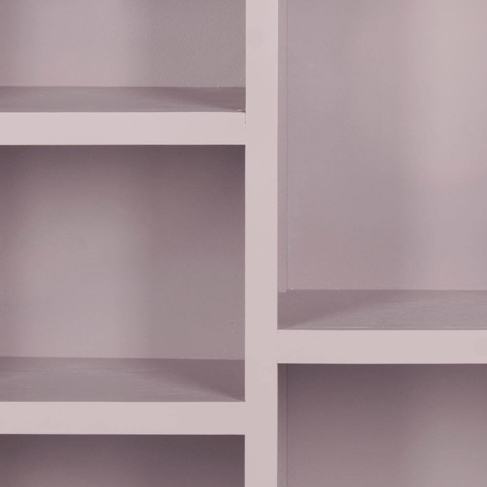 Quartz Gray Wood Cube Bookshelf