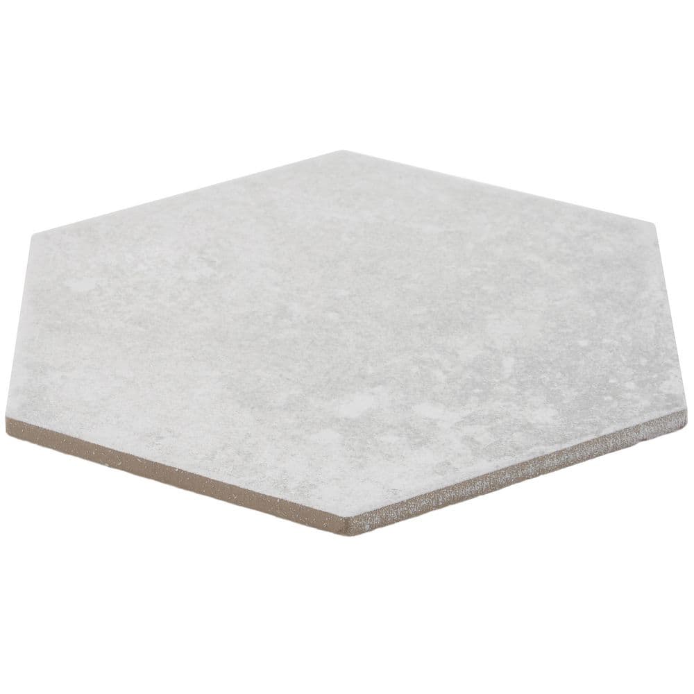 Hayes White Hexagon Matte Porcelain Floor and Wall Tile