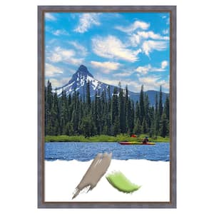 2 Tone Blue Copper Wood Picture Frame Opening Size 24x36 in.