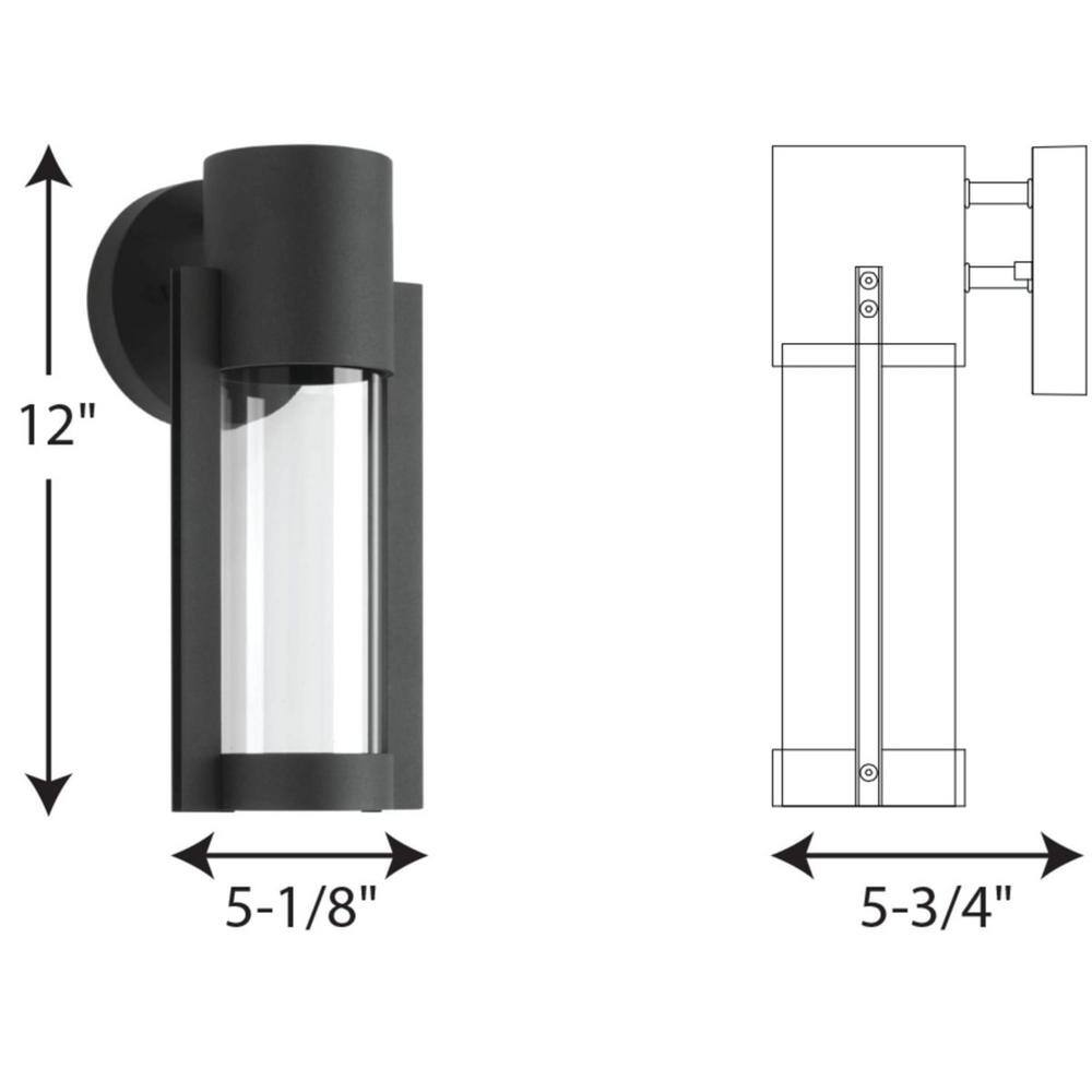 Modern Black Bronze LED Outdoor Wall Lantern