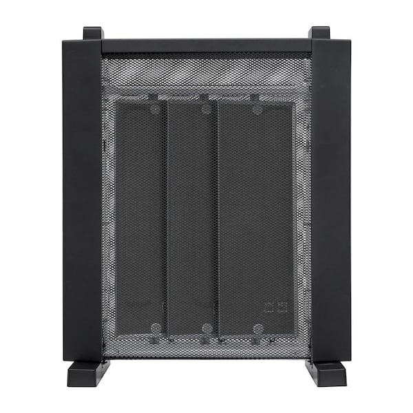 1500-Watt Black Electric Utility Space Heater with Thermostat Control and 2 Power Settings