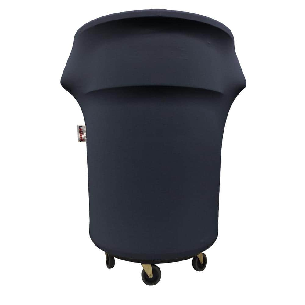 LA Linen 55 Gal. Navy for Trash Can Cover On Wheels