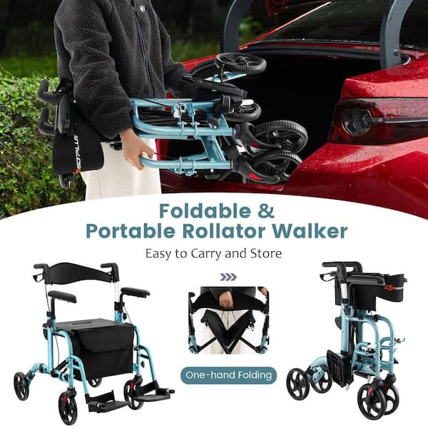 Adjustable Foldable Movable Iron Pipe Walker for Disabled and The