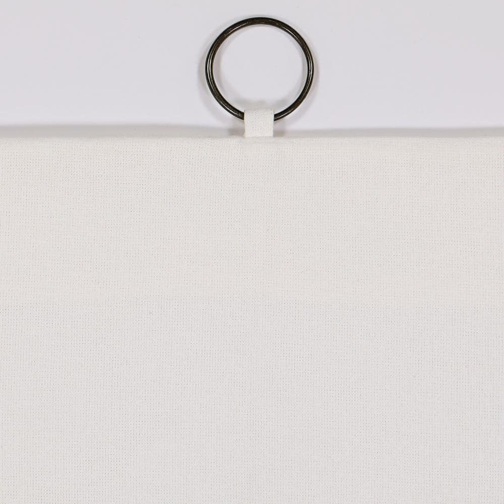 Ivory Cotton Light Filtering Curtain Panel with Fringe Detail