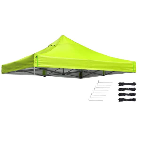 Zeus & Ruta 9.6 ft x 9.6 ft Green Gazebo Replacement Canopy Gazebo Top Replacement Mineral
