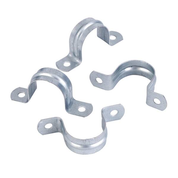 10-Pack Large Black 2-Hole Strap Hangers With 20 Screws - Heavy Duty Picture Hanging Kit