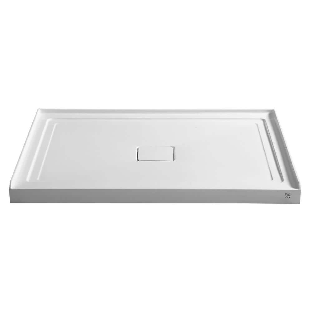Fissure Base Series 48 in. L x 36 in. W Alcove Shower Shower Pan Base with 