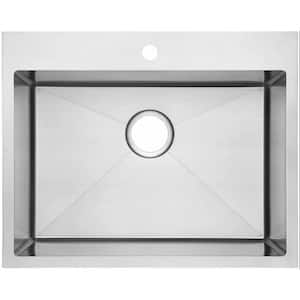 25 in. x 22 in. x 9 in. Stainless Steel Farmhouse/Apron Front Laundry Sink