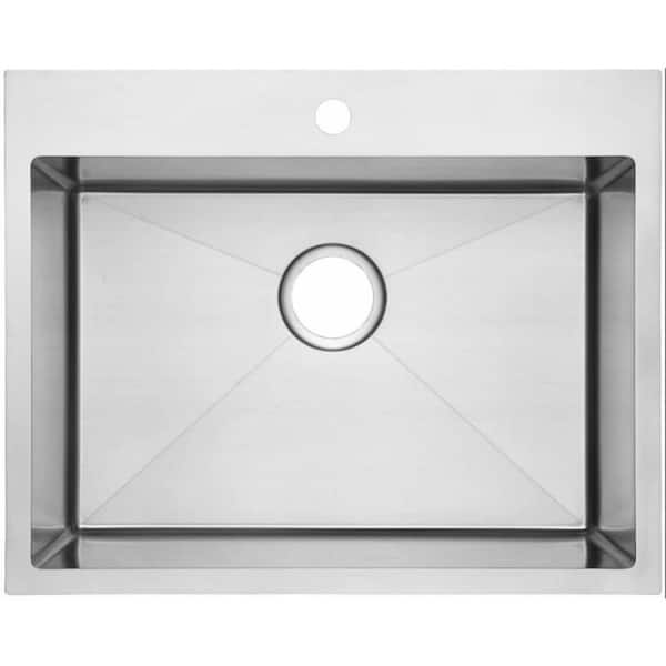 Unbranded 25 in. x 22 in. x 9 in. Stainless Steel Farmhouse/Apron Front Laundry Sink
