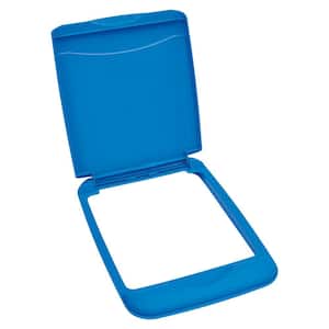 35 qt. Trash Can Replacement Lid, Blue (Lid Only)
