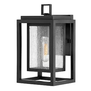 Republic 1-Light LED Black Hardwired Outdoor Wall Lantern Sconce