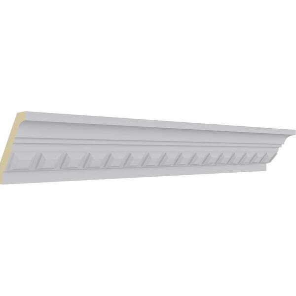 Ekena Millwork 2 in. x 2-1/4 in. x 94-1/2 in. Polyurethane Blackthorne Crown Moulding