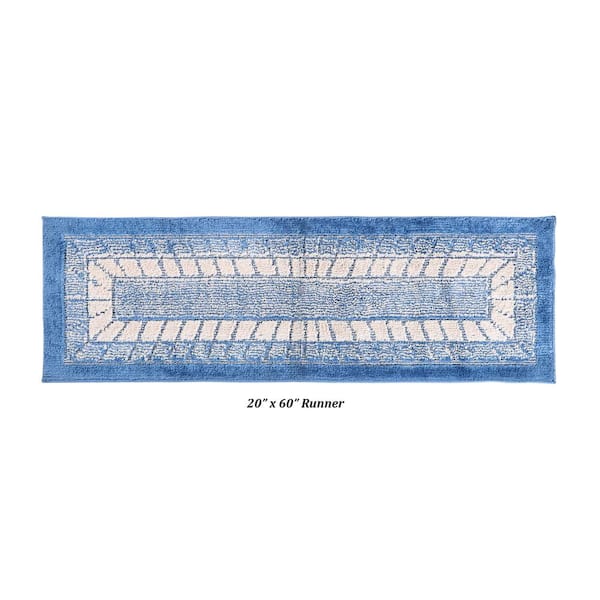 Radiance Blue 20 in. x 60 in. Runner 100% Polypropylene Kitchen Mat