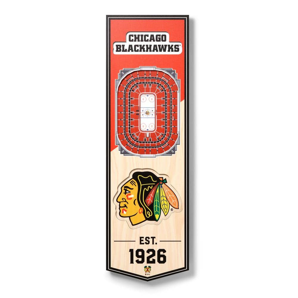 Chicago United Centre - Blackhawks Championship Banners , 8x10 Color Photo
