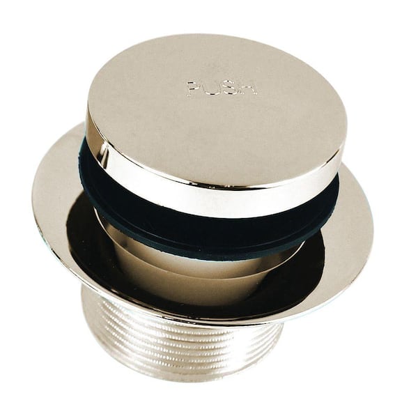 Watco 1.865 in. Overall Diameter x 11.5 Threads x 1.25 in. Foot Actuated Bathtub Closure, Brushed Nickel