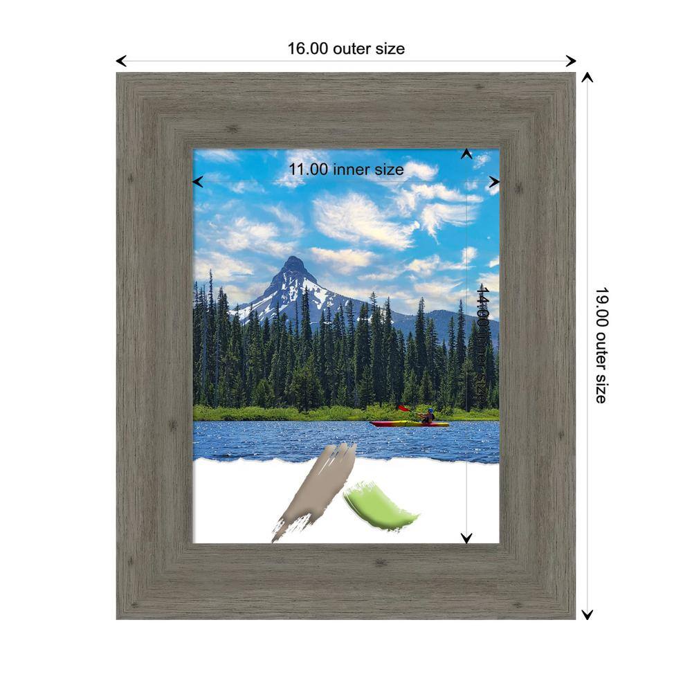 Fencepost Gray Distressed Wood 11x14 Wall Picture Frame