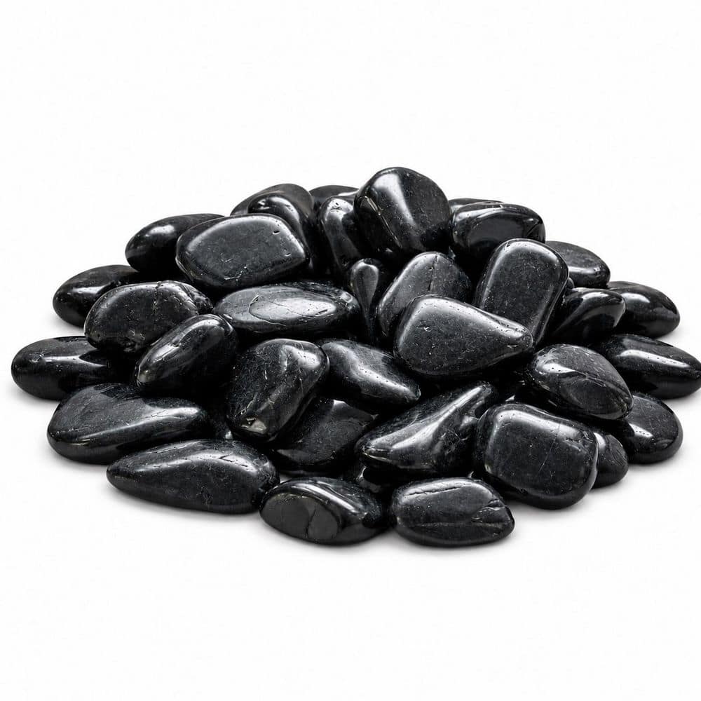 High Polished Black Pebbles 1/2 in. to 1 in. Landscape Decorative Stone, 50 lb. Bags, Half Pallet (22 Bags / 1,100 lbs) price history on PriceWatchPro