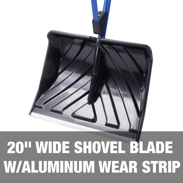 Snow Joe Shovelution 20 in. Poly Blade Back Saving Telescoping