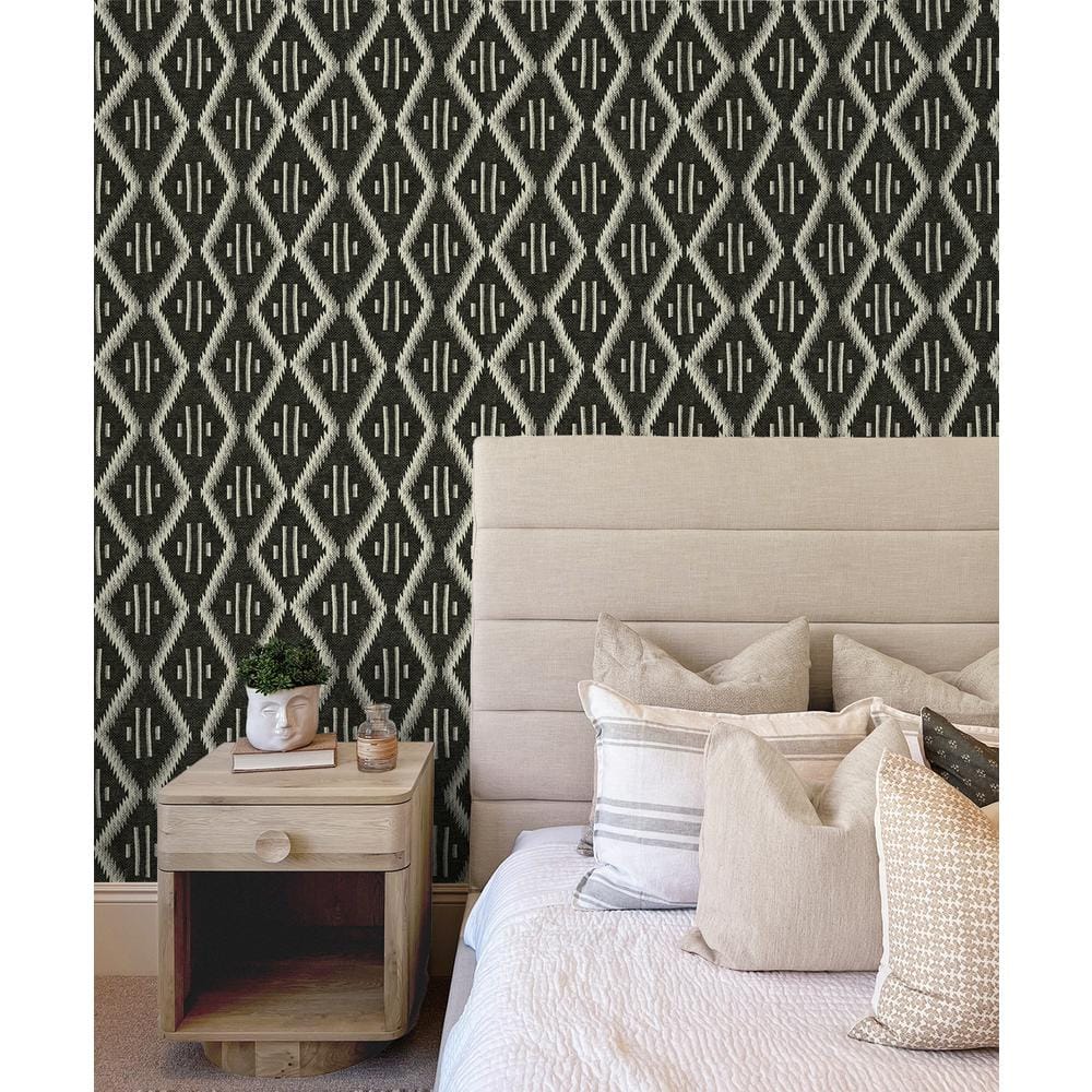 Noir Geometric Southwest Peel and Stick Wallpaper