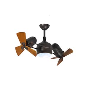 Dagny 38 in. LED Indoor/Outdoor Damp Textured Bronze Ceiling Fan with Remote Control