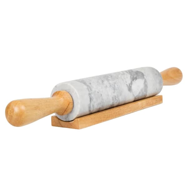 Deluxe Natural White Marble Rolling Pin Deluxe Natural White Marble Rolling Pin