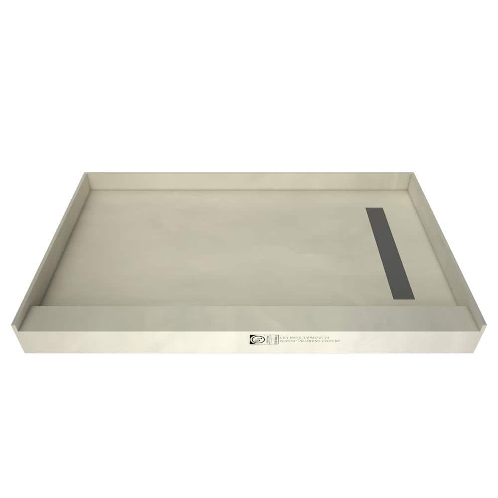 Tile Redi Redi Trench 48 in. x 72 in. Single Threshold Shower Base with Right Drain and Tileable Trench Grate