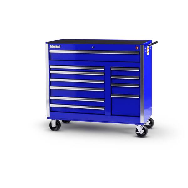 International Tech Series 42 in. 11-Drawer Roller Cabinet Tool Chest in Blue