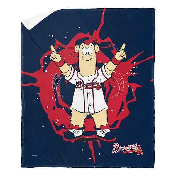 THE NORTHWEST GROUP MLB Mascots Braves Silk Touch Sherpa Multicolor Throw